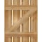 Ekena Millwork Spaced Board-n-Batten Shutters w/Z-Bar, Rough Sawn Western Red Cedar, 23W x 29H, PR RBS06Z23X029RWR - alternate 5